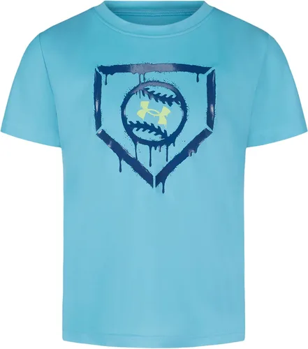 Vista 29 de Under Armour Camiseta de manga corta con gráfico de béisbol para niño Áspero atómico