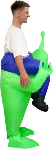 Vista 5 de PHQOORYTH Disfraz inflable de alienígena, disfraz de alienígena para adultos, disfraz inflable para Halloween, Navidad