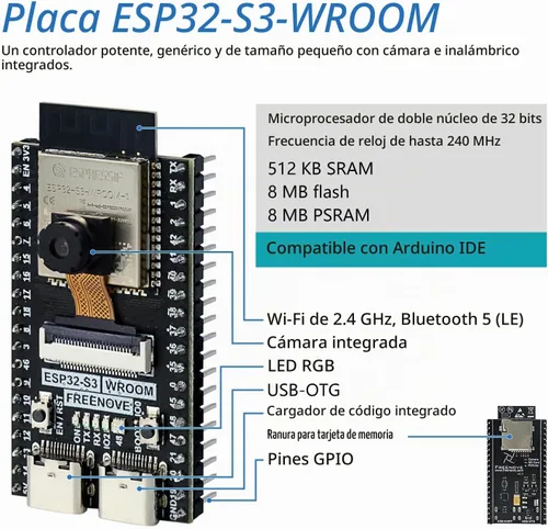 Vista 3 de FREENOVE ESP32 Kit ESP32-S3 Kit Super Starter Kit de tablero de cámara