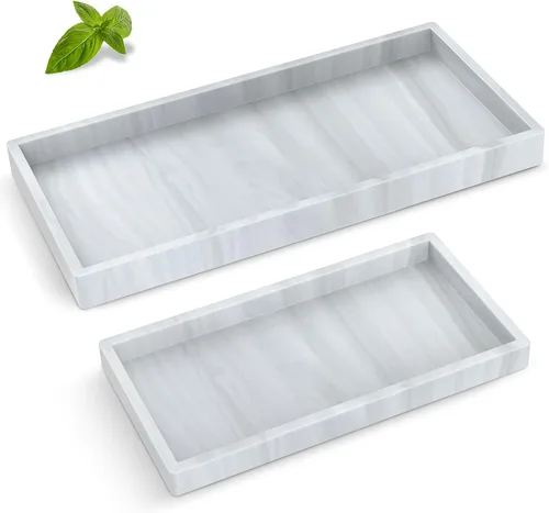 Vista 10 de Bandeja de baño de silicona, bandeja de baño pequeña negra a prueba de roturas, bandejas de tocador duraderas de silicona de alta calidad para Negro