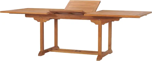 Vista 2 de Mesa rectangular de teca Elzas para patio al aire libre, hecha de madera maciza de teca de grado A