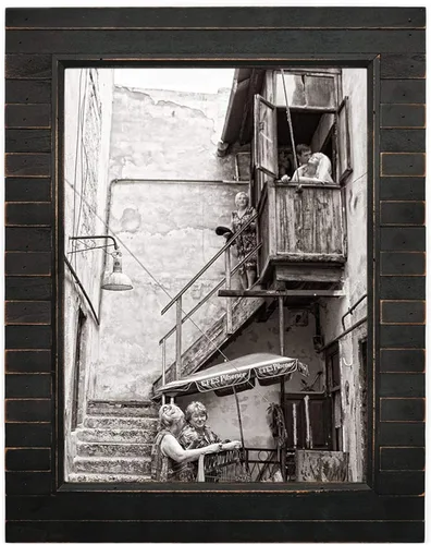 Vista 16 de Eosglac Marco de fotos de collage de 4 x 6 pulgadas envejecido en negro, marco de foto rústico de 3 aberturas con aspecto de revestimiento