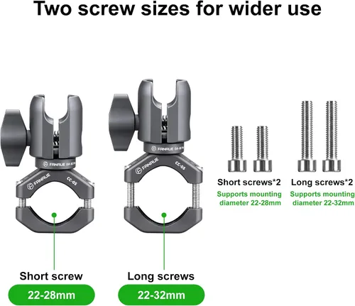 Vista 3 de FANAUE Brazo de enchufe único con abrazadera de manillar base de perno en U compatible con soportes RAM, cabezal de bola de 1 pulgada y soporte