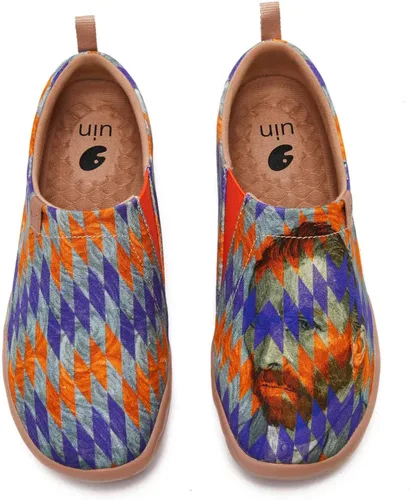 Vista 63 de UIN Mocasines casuales para mujer, de viaje, pintados, para caminar, ligeros, cómodos, de lona, tenis de moda
