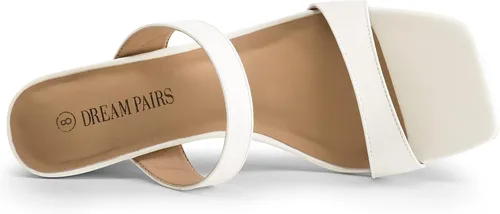 Vista 3 de DREAM PAIRS Sandalias de cuña para mujer, con puntera abierta, estilo casual, con tiras