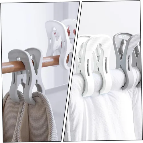 Vista 8 de Juego de 6 clips de plástico a prueba de viento para ropa, tamaño grande, para hogar, hotel, oficina, dormitorio