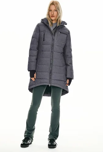 Vista 11 de Orolay - Chaqueta de plumón para mujer, abrigo de longitud media