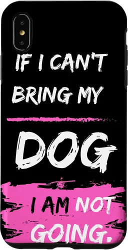 Vista 7 de iPhone 14 Funny Dog Slogan. Si no puedo traer a mi perro, no me voy. Funda