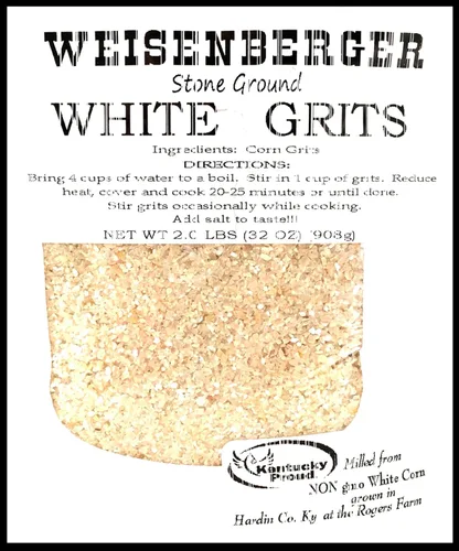 Vista 9 de Weisenberger Granos de maíz molidos en piedra, auténticos, antiguos, estilo sureño, producto orgulloso de Kentucky, tierra gruesa sin OMG, blanco