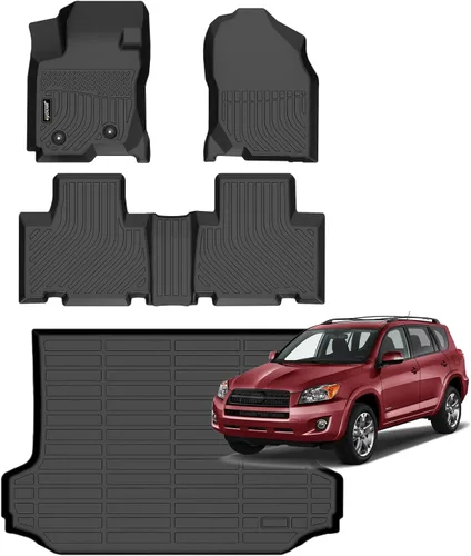 Vista 41 de Juego completo de tapetes de auto para todo tipo de clima, revestimiento automotriz para piso y maletero