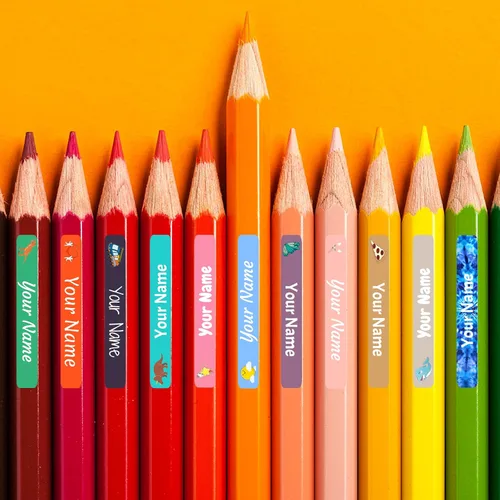 Vista 5 de 100 etiquetas de nombre personalizadas para niños, suministros escolares, calcomanías de nombre personalizadas para niños, impermeables, para Camión