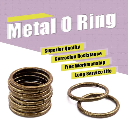 Vista 4 de Swpeet 60 anillos de metal multiusos de bronce resistentes de 3/2 pulgadas a 1.496 in para bolsas de hardware, anillos de mano, accesorios