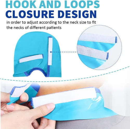 Vista 5 de Cubierta de ducha para traqueotomía, protector de estoma para traqueotomía (azul, 1 unidad)