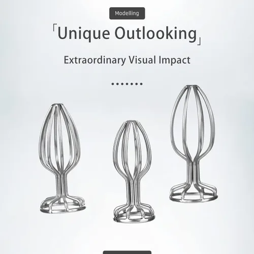 Vista 3 de Tapón anal anal de metal hueco Anal Plug Juguetes sexuales para adultos Masaje de próstata Stainles Consolador anal de acero para hombres y mujeres