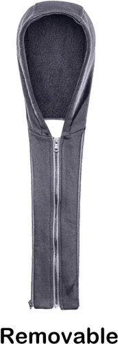 Vista 4 de Hood Crew - Chaqueta bomber para hombre, casual, con cuello alto, cazadora de moto, de piel sintética de poliuretano, con cremallera y capucha