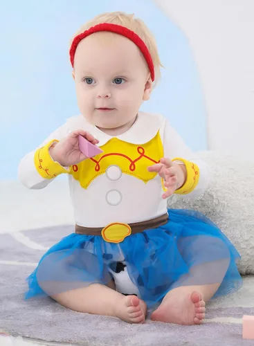 Vista 50 de Vestidos de princesa para niñas pequeñas, disfraz de mameluco para cumpleaños, Navidad, Halloween con diadema de 0 a 18 meses