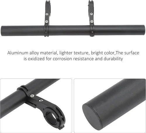 Vista 5 de Ejoyous Soporte de extensión, extensor de manillar doble de aleación de aluminio de 11.8 pulgadas para soportes de bicicleta, barras extensoras