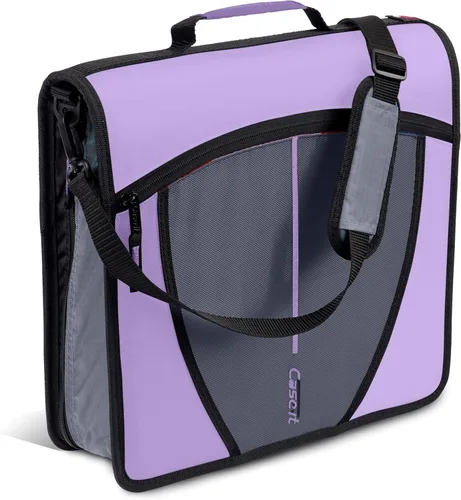 Vista 12 de Case-it Mighty Zip Tab - Carpeta escolar con cremallera Anillos tóricos de 3 pulgadas, capacidad de 600 hojas, carpeta de archivos expandible de 5