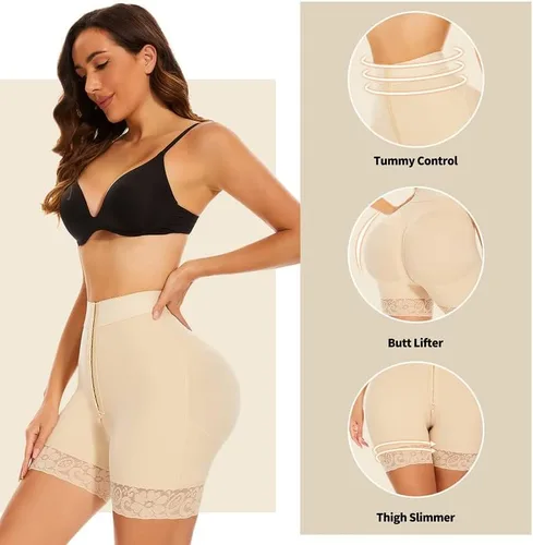 Vista 4 de SHAPERIN Faja - Pantalones cortos moldeadores para mujer, control de abdomen, pantalones cortos posparto, levantadores de glúteos, bragas