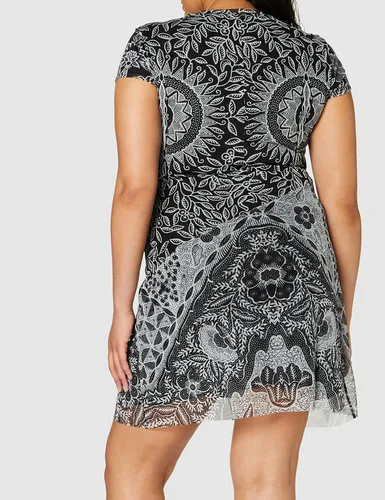 Vista 4 de Desigual Vestido de mujer manga corta, Blanco