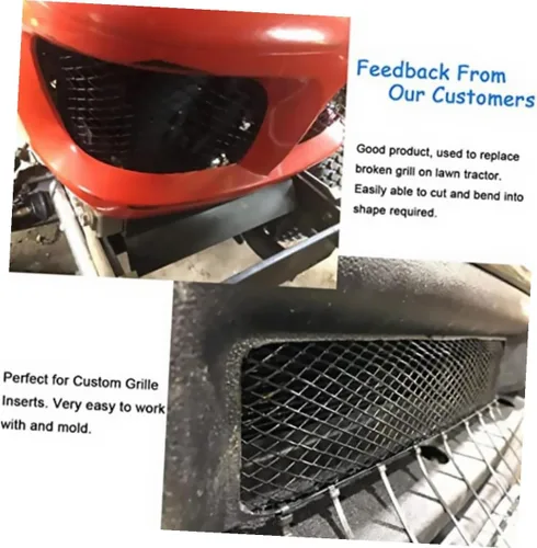 Vista 9 de Parrilla de coche de malla de aleación de aluminio negro Parachoques automotriz inserto con patrón ligero protector de malla frontal