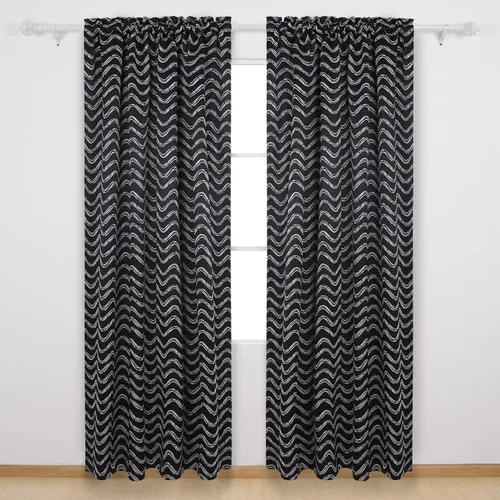 Vista 27 de Deconovo - Cortinas opacas para oscurecer la habitación, con aislamiento térmico, cortinas con ojales Rosa