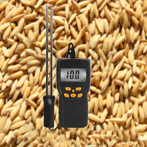 Vista 5 de Analizador digital de humedad de grano, probador de humedad de grano con pantalla de visualización, pesaje automático y sonda sensible de alta