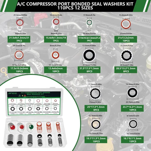 Vista 5 de 6 Sets 951PCS Car A/C Repair Kits for R12 & R134a Systems