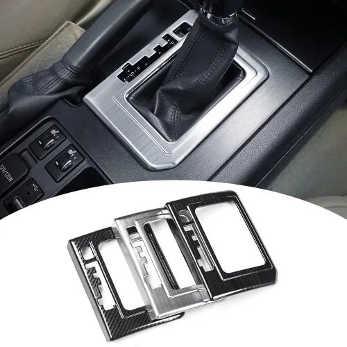 Vista 9 de Para Toyota Land Cruiser Prado 150 Lc150 Fj150 2010-2017 Accesorios de decoración interior, cubierta de caja de cambios de panel de acero inoxidable