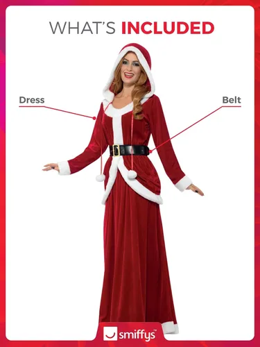 Vista 4 de Smiffys Disfraz de Ms Claus Deluxe para mujer