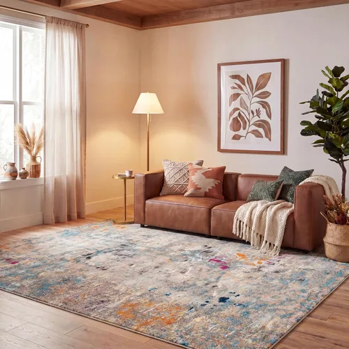 Vista 55 de SAFAVIEH Colección Madison - Alfombra de pasillo, 2'2" x 6', color fucsia y oro, diseño bohemio abstracto envejecido, no desprende pelusa y fácil