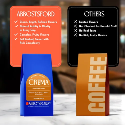 Vista 6 de Café Crema en grano entero, café especial, granos de café de tostado medio, mezcla exclusiva con sabores de caramelo, caramelo dulce y avellana