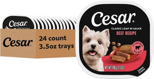 Vista 33 de Cesar Classic Loaf in Sauce - Alimento húmedo para perros adultos, sabor a tocino y huevo, comida húmeda para perros, bandejas fáciles de despegar