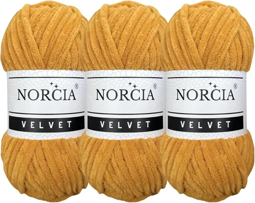 Vista 63 de Hilo de Terciopelo Suave Chenille para Ganchillo Super Voluminoso (100g-3.50oz) (68m-74.3 yds) Hilo para Manta de Bebé para Tejer Amigurumi Hilo