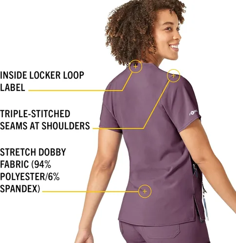 Vista 4 de Carhartt Camiseta médica con cuello en V para mujer