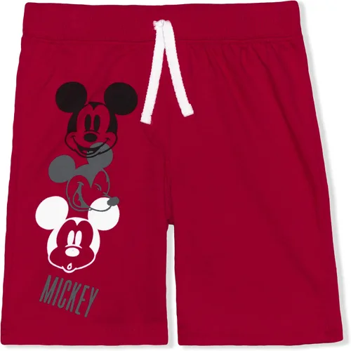 Vista 4 de Disney Mickey Mouse - Paquete de 2 pantalones cortos con cordón para niños pequeños - AzulBlancoGrisNegro