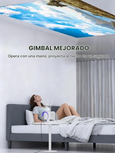 Vista 9 de Aplicación con licencia oficial y 3600 ANSI: proyector inteligente 4K con WiFi y Bluetooth, enfoque automático VISSPL Native 1080P y proyector