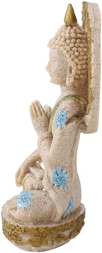 Vista 8 de Eujgoov - Estatua de bodhisattva de piedra arenisca Fengshui, estatua de Buda de piedra arenisca para el hogar, decoración de hotel, adorno