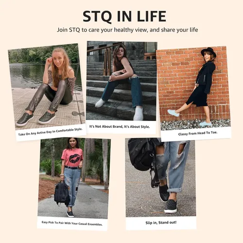 Vista 9 de STQ - Mocasines para mujer de espuma viscoelástica, fáciles de poner, cómodos, zapatos para otoño