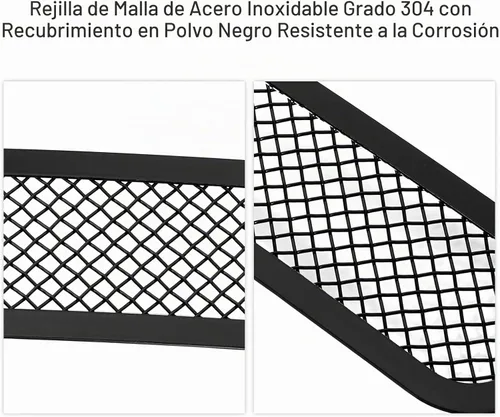 Vista 4 de APS Compatible con Chevy Silverado 2500HD 3500HD 2011-2014 Parachoques inferior de acero inoxidable de malla negra Rejilla frontal Inserto C76832H
