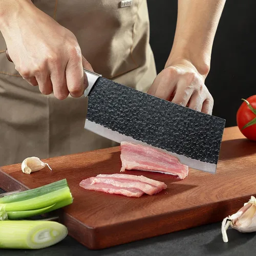 Vista 3 de 3 piezas de cuchillo de chef, juego de cuchillos de chef Little Cook, incluye cuchillo de chef de 7 pulgadas, cuchillo de carnicero de 7 pulgadas