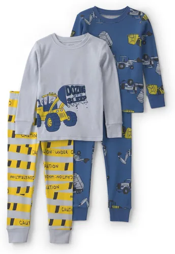 Vista 11 de Carter's Conjunto de pijama de algodón ajustado de 4 piezas para niños Perro rayado