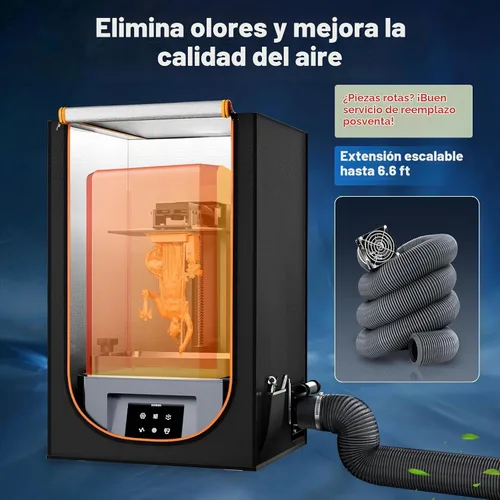 Vista 2 de Cubierta de resina para impresora 3D con ventilación, cubierta de tienda ventilada para impresora 3D, elimina olores, a prueba de polvo, aísla