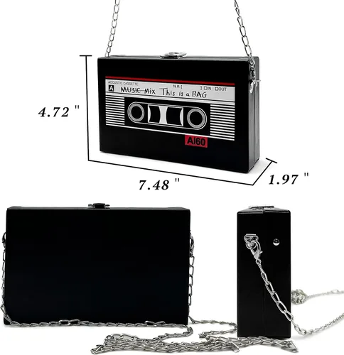 Vista 3 de JeVenis Bolsos de hip hop de los años 90, bolsos de cadena vintage, traje de los años 90 para mujeres, accesorios de los años 90 para mujer