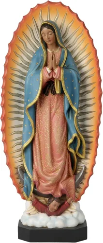 Vista 9 de Estatua católica BC de Nuestra Señora de Guadalupe, figura de la Virgen De Guadalupe, regalo religioso de la Santa Madre María para mamá, decoración