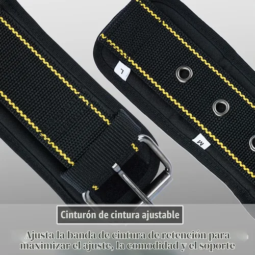 Vista 5 de MELOTOUGH Cinturón de herramientas acolchado para hombre con correa de asa, cinturón de trabajo resistente con anillo D, cintura ajustable de 36 a