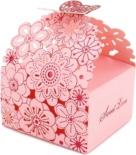 Vista 13 de Kslong Juego de 50 unidades por juego de cajas de regalo de galletas, recuerdos románticos de boda, bonita caja de chocolate para bodas, suministros