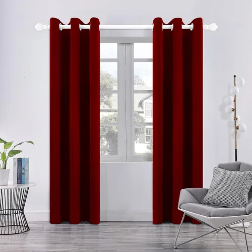 Vista 25 de Pickluc - Paneles de cortinas opacas con ojales, cortinas para bloquear la luz para el dormitorio, aisladas térmicamente, reducción de ruido