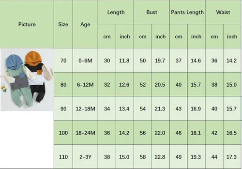 Vista 7 de Endorothii Conjunto de sudadera con capucha y pantalones de manga larga para bebé niño y niño, 2 piezas, ropa de otoño