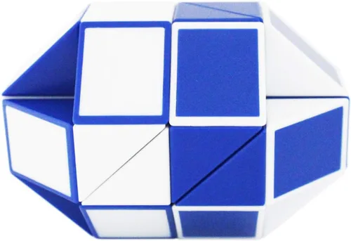 Vista 6 de Mipartebo Magic Snake Cube Twist Puzzle 36 Cuñas Tamaño Grande Twist Fidget Serpiente Juguetes para Niños Bebé Azul Twist Fidget Snake Toys Gift